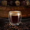 Set 4 pahare espresso termice Creano, 100 ml, sticla borosilicata, perete dublu