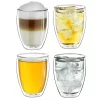 Set 4 pahare termice Creano DG-Hoch, 250 ml, sticla borosilicata, perete dublu