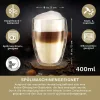 Set 4 pahare termice XXL Creano, 400 ml, sticla borosilicata, perete dublu, pentru latte