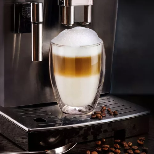 Set 6 pahare termice XXL Creano, 400 ml, sticla borosilicata, perete dublu, pentru latte