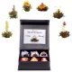 Set ceai infloritor Creano ErbluhTee, 6 sfere, mix alb/negru, cutie magnetica