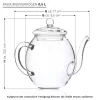 Set cadou ceai infloritor Creano cu ceainic sticla 500 ml, 6 sortimente ceai verde fructat