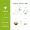 Set cadou ceai infloritor, Creano ErbluhTee, 12 bile, 6 sortimente, cutie din lemn, ceai verde