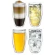 Set 4 pahare termice Creano DG-SH, 250 ml, sticla borosilicata, perete dublu