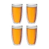 Set 4 pahare termice Creano DG-SH, 250 ml, sticla borosilicata, perete dublu