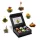 Set cadou Creano ErbluhTee, cutie magnetica neagra + 6 bile ceai infloritor mix, ceai alb/negru/verde