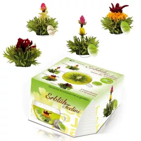   Set ceai infloritor Creano ErbluhTeelini pentru cana, 8 bucati (4 arome), ceai verde