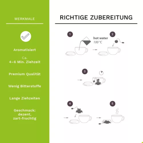 Set cadou ceai infloritor Creano Teelini, cana sticla 200 ml cu capac, 8 plicuri ceai verde