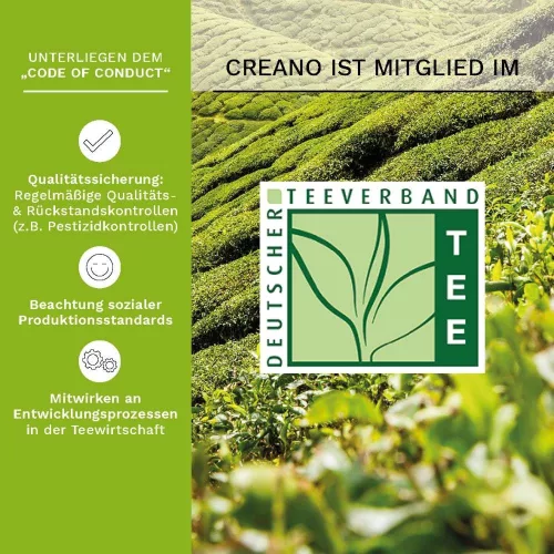 Set cadou Creano ErbluhTee, cutie in forma de inima si 6 bile de ceai infloritor din ceai verde, 6 varietati fructate