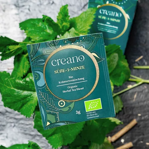 Ceai bio Creano Menta Dulce 3 Sortimente, 20 plicuri, menta piperata, menta de mar