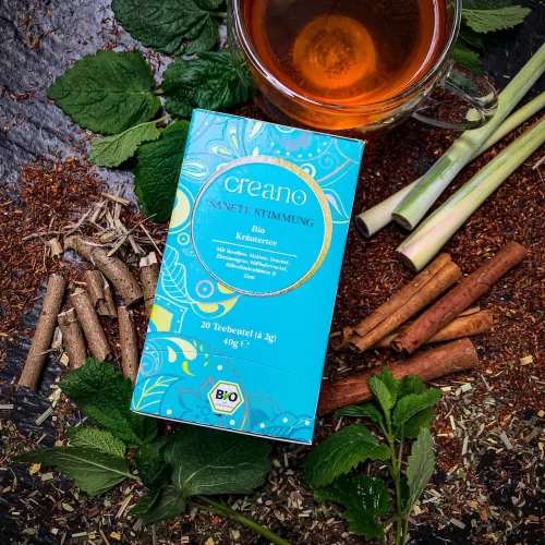 Ceai bio Creano Stare Linistita, rooibos si plante, gust dulce, set 20 plicuri