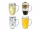 Set 4 cani termice Creano DG-SHH, 250 ml, sticla borosilicata, perete dublu, cu maner
