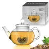 Ceainic din sticla Creano, 0,8 L, cu infuzor din sticla si capac, pentru ceai vrac