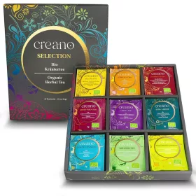   Set Cadou Ceai Bio Creano, 45 plicuri, 9 sortimente, 90 g, plante, fructe, condimente