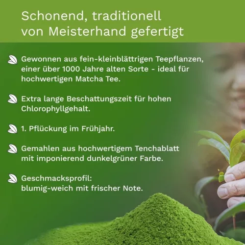 Ceai Matcha Creano 100 g, pudra de ceai verde, pentru bauturi si retete