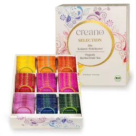   Set Cadou Ceai Bio Creano, 90 plicuri, 9 sortimente, fructe si plante, 180 g