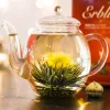Set cadou ceai infloritor Creano ErbluhTee, 12 bile, 6 sortimente, ceai alb, cutie din lemn, 16, 3x16, 3x4cm