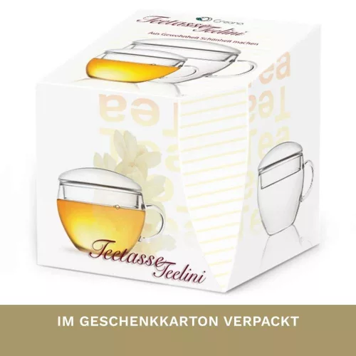 Ceasca pentru ceai Creano Teelini, 200 ml, sticla borosilicata, cu maner