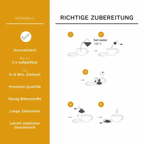 Pachet mare ceai alb infloritor Creano ErbluhTeelini, 36 bile, 4 sortimente, iasomie, lamaie, piersica, vanilie