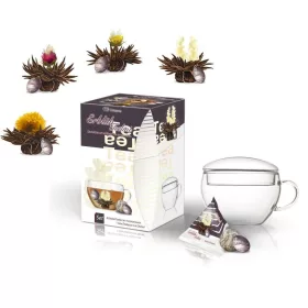   Set cadou Creano ErbluhTeelini ceai negru, pahar cu capac, 8 flori de ceai, 200 ml