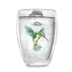 Pahar termic Creano Hummi, 250 ml, sticla borosilicata, perete dublu, decor colibri verde