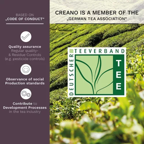 Pachet mare ceai infloritor Creano ErbluhTeelini, 36 bile, 4 sortimente, ceai negru, aroma bergamota, iasomie, cirese, caramel