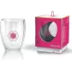 Pahar termic Creano Floarea Vietii, 250 ml, cutie cadou, sticla borosilicata, perete dublu