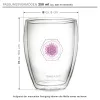 Pahar termic Creano Floarea Vietii, 250 ml, cutie cadou, sticla borosilicata, perete dublu