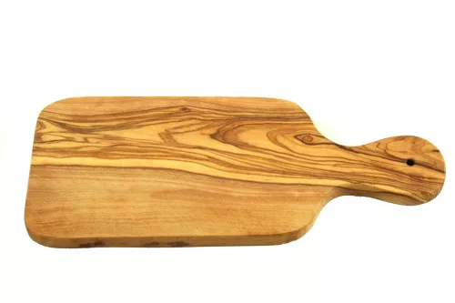 Tocator pentru ierburi aromatice din lemn de maslin, cu maner, 23x10 cm, grosime 1.2 cm