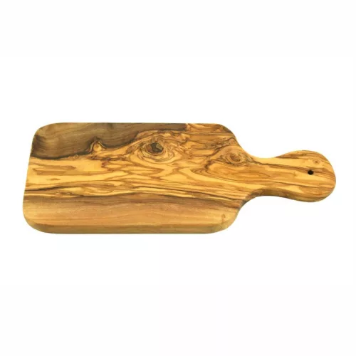 Tocator pentru ierburi aromatice din lemn de maslin, cu maner, 23x10 cm, grosime 1.2 cm