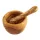 Mojar din lemn de maslin cu pistil, diametru 14 cm, inaltime 9-10 cm