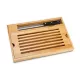 Set taiere paine Rominox Krumel, tocator bambus, tava firimituri detasabila, cutit, 38 x 25 cm