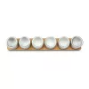 Suport magnetic condimente Rominox Gustus, bambus, recipiente inox, montare perete, 42 cm