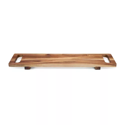 Platou servire Rominox Parma, lemn de acacia, picioare stabile, decorativ, 50 x 12 cm