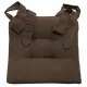 Perna Home pentru scaun cu panglica Homelevel, 42 x 46 cm, Maro, Poliester / Bumbac, 55197.05