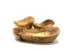 Bol rustic oval din lemn de maslin, 14-16 cm, pentru gustari si servire