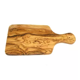   Tocator mic dejun din lemn de maslin cu maner, 30x15 cm, grosime 1.2 cm