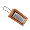 Razatoare pentru branza tare cu cutie colectare, lemn maslin + inox, 11x7x6 cm