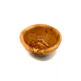   Bol tapas rotund din lemn de maslin, diametru 14 cm, inaltime 8 cm