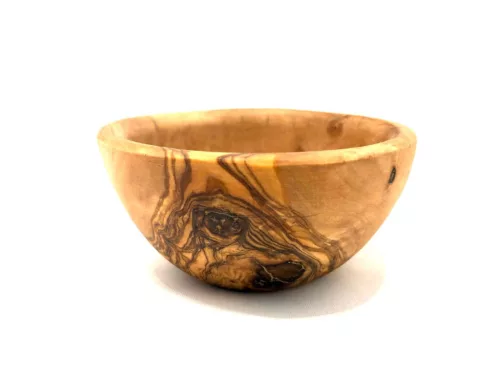 Bol tapas rotund din lemn de maslin, diametru 14 cm, inaltime 8 cm