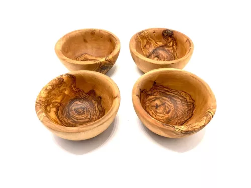 Bol tapas rotund din lemn de maslin, diametru 14 cm, inaltime 8 cm