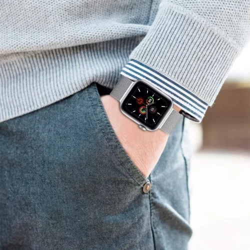 Curea Tech-Protect Milaneseband pentru Apple Watch 4/5/6/7/8/9/SE (38/40/41 mm) Negru