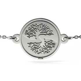   Bratara cu lantisor din argint model Pomul vietii Yin si Yang