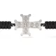 Bratara din argint cu snur impletit model Ortodox 05
