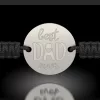 Bratara din argint cu snur impletit negru model Best Dad