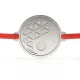 Bratara din argint cu snur model Yin si Yang Traditional