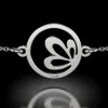Bratara cu lantisor din argint model Floare de lotus