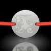 Bratara din argint cu snur rosu model Capricorn