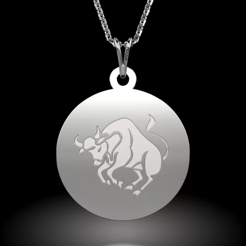 Lantisor cu pandantiv din argint model Taur