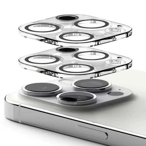 Set 2 Folii de protectie camera Ringke Camera pentruApple iPhone 15 Pro Transparent